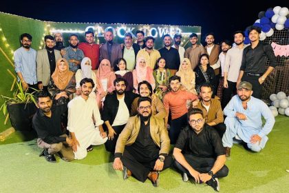 Backcheck Group employees enjoying a team dinner at Clock Tower in 2025, celebrating achievements and fostering teamwork.